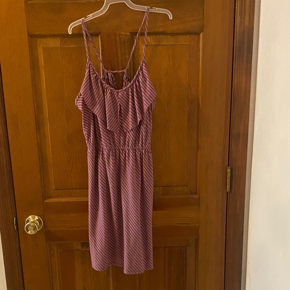 Mossimo Supply Co. Purple Striped Mini Dress